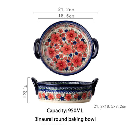 Ceramic Baking Dish - Boho Style