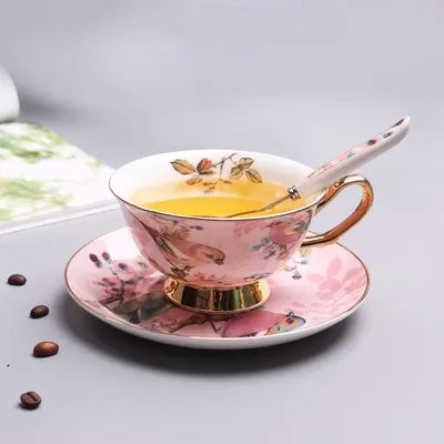 Elegant Tea Set Pink Tea Set Premium Coffee and Mug Set