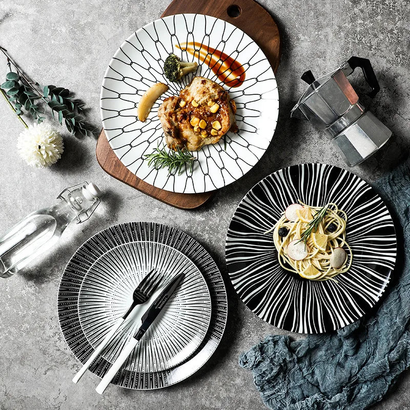 Modern Dinnerware Modern Dinner Set Geometric Design Plates