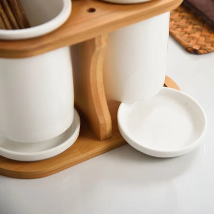 Snowbank Ceramic Cutlery Holder