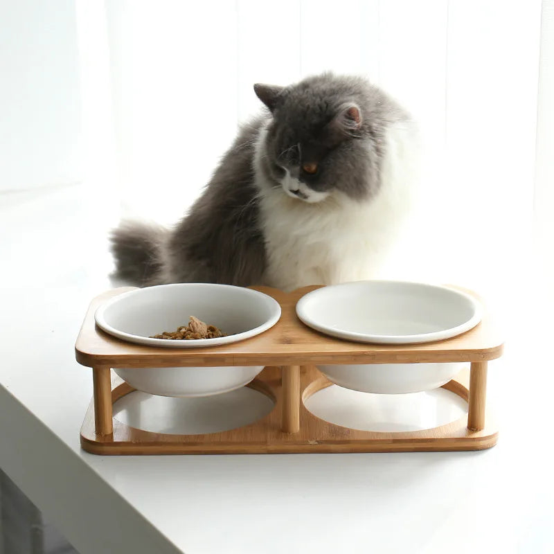 Ceramic Pet Bowl with Stand