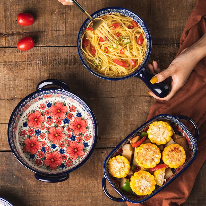 Ceramic Baking Dish - Boho Style