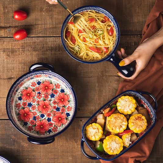 Ceramic Baking Dish - Boho Style
