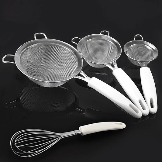 Cumberland Strainer Mesh and Egg Whisk - Set of 4 PiecesCumberland Strainer Mesh and Egg Whisk