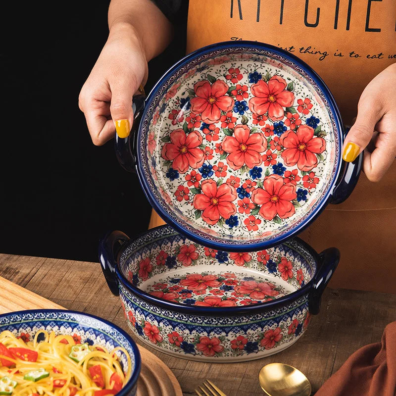 Ceramic Baking Dish - Boho Style