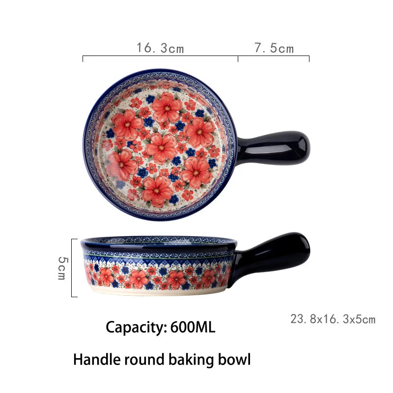 Ceramic Baking Dish - Boho Style