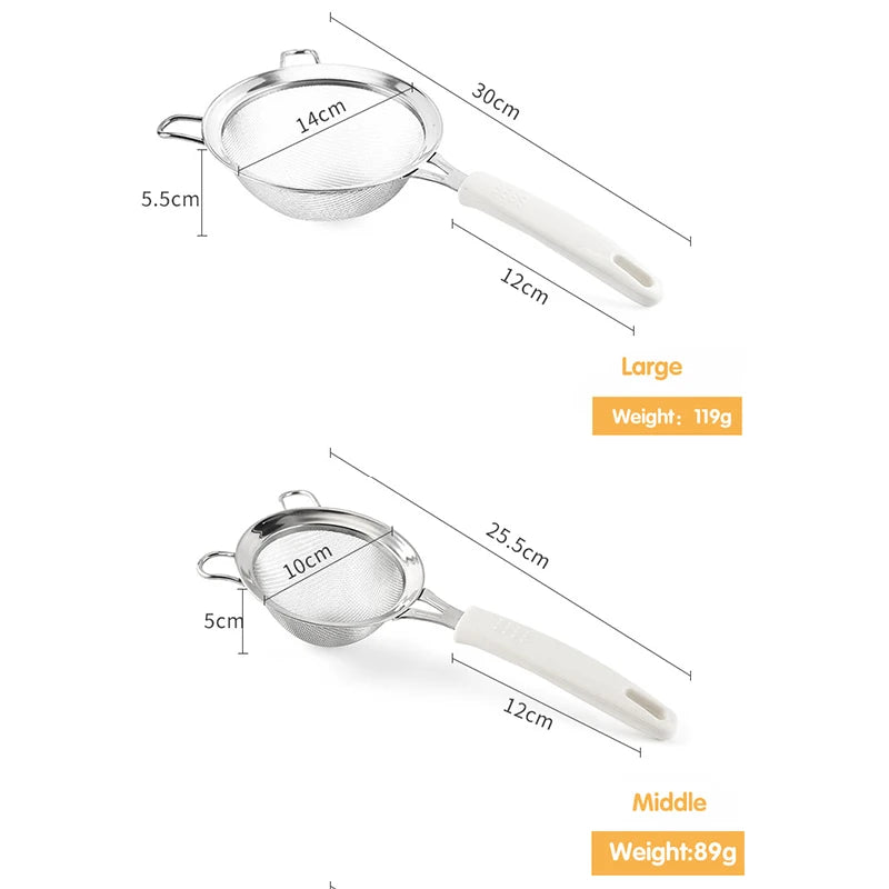 Cumberland Strainer Mesh and Egg Whisk - Set of 4 Pieces