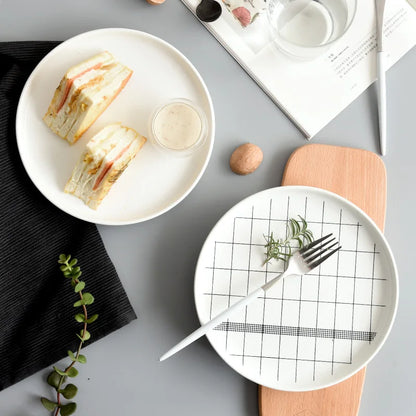 Elegant Dinnerware Modern Plates Geometric Patterned Plates