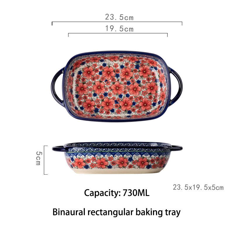 Ceramic Baking Dish - Boho Style
