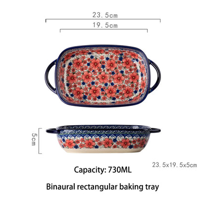 Ceramic Baking Dish - Boho Style