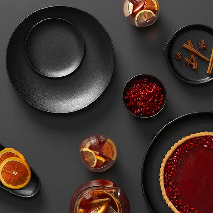 Black Dinner Plates Porcelain Dinnerware