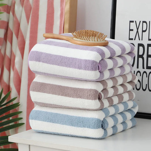 Stripe Microfiber Beach Towel