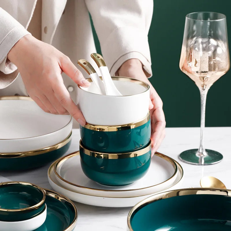 Delta Gold Rimmed Dinnerware Collection
