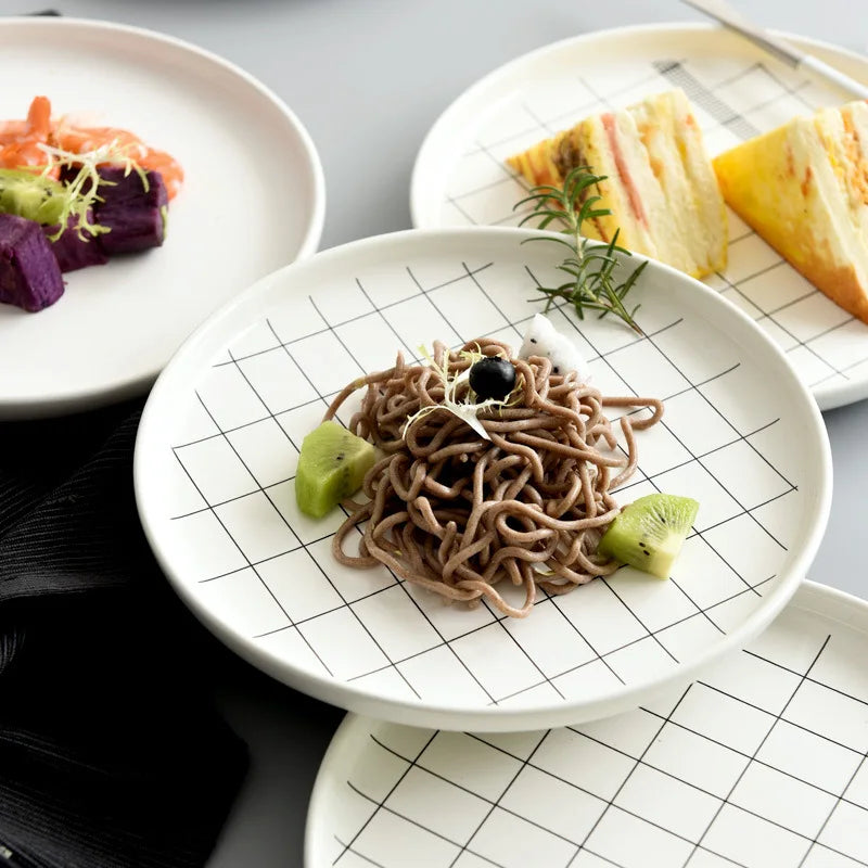 Elegant Dinnerware Modern Plates Geometric Patterned Plates