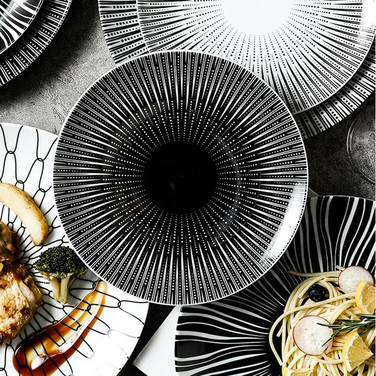 Modern Dinnerware Modern Dinner Set Geometric Design Plates Modern Dinnerware Modern Dinner Set Geometric Design Plates