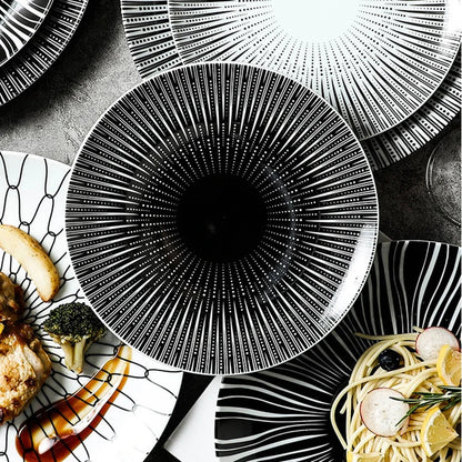 Modern Dinnerware Modern Dinner Set Geometric Design Plates Modern Dinnerware Modern Dinner Set Geometric Design Plates