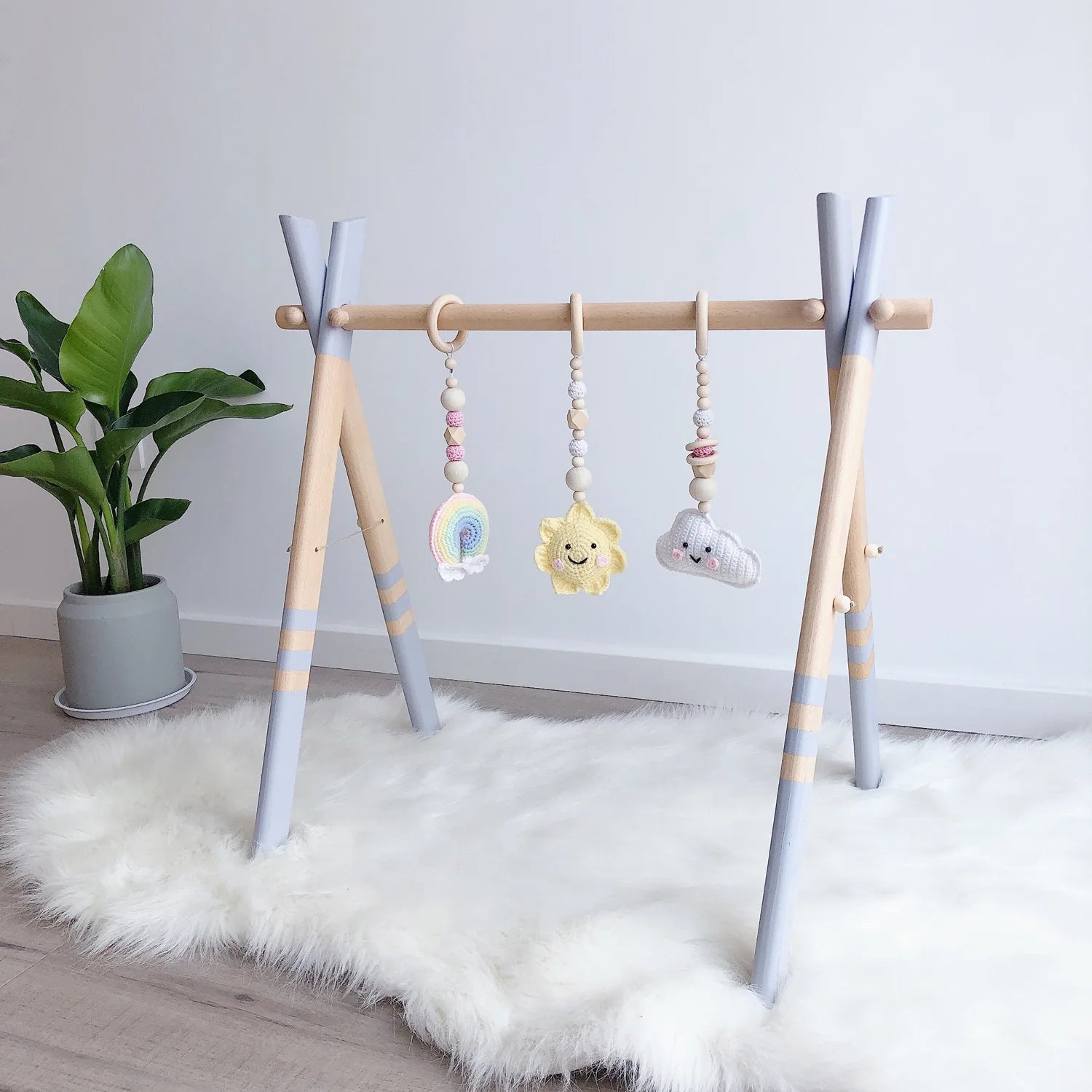 Wooden Baby Gym Infant Gym Natural Wood