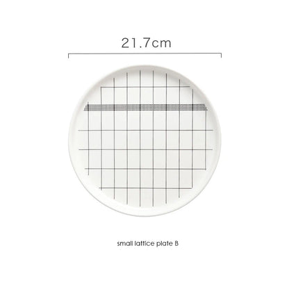 Elegant Dinnerware Modern Plates Geometric Patterned Plates