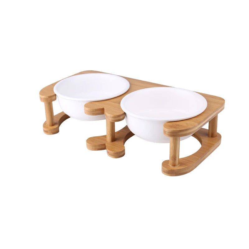 Ceramic Pet Bowl with Stand