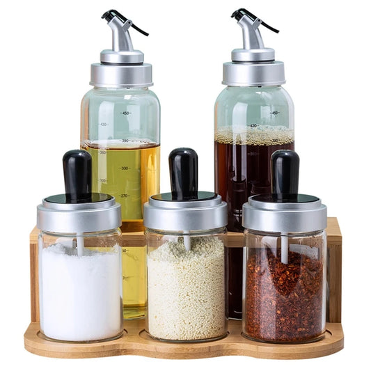 Aura Spice & Cruet Set - Condiment Tray