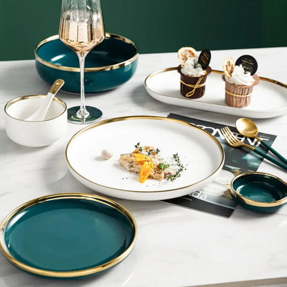 Delta Gold Rimmed Dinnerware Collection
