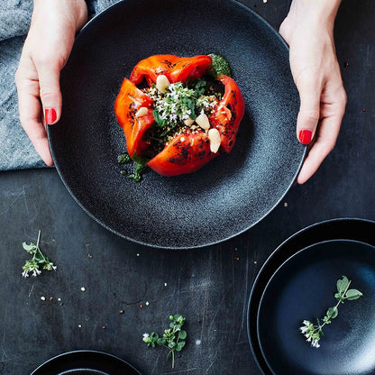 Black Dinner Plates Porcelain Dinnerware