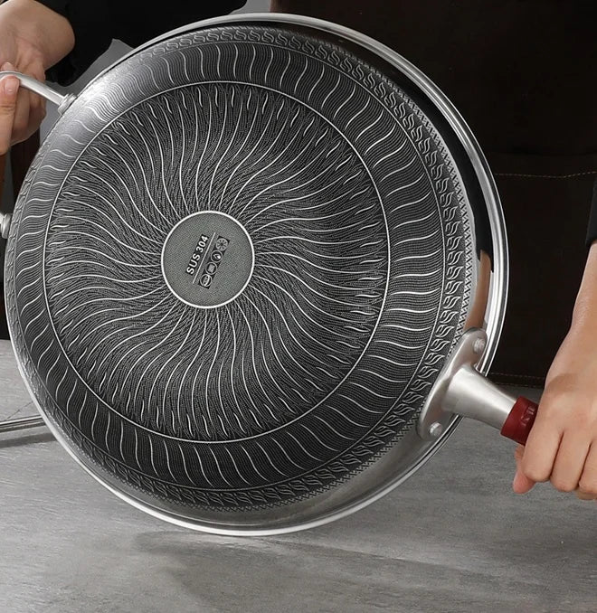 Stainless Steel Honeycomb Wok Premium Wok Premium Cookware